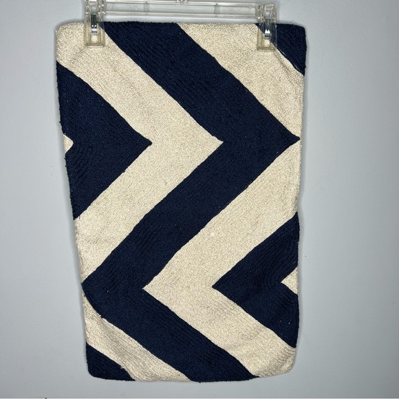Pottery Barn Bedding Pottery Barn Navy Chevron Crewel Embroidered